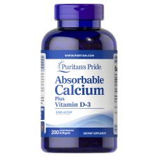 Absorbable Calcium 1200 mg Plus vitamin D3 2,5 mg - 200 Softgels