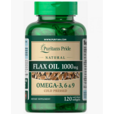 Flax Oil 1000mg Omega - 3.6 & 9 High Lignan - 120sgels