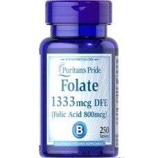 Folate 1333mcg DFE (Folic Acid 800 mcg) - 250 tabs