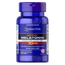 Quick Dissolve Melatonin 10mg Strawberry - 90 tabs