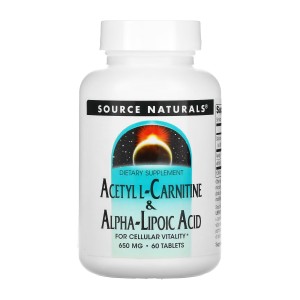 Acetyl L-Carnitine & Alpha-Lipoic Acid 650mg - 60 tabs