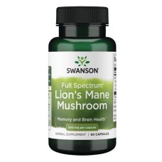 Lions Mane Mushroom 500mg - 60caps (Пошкоджена банка)