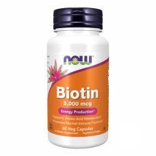 BIOTIN 5000mcg - 60 vcaps (Пошкоджена банка)