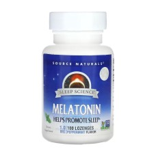 Sleep Science® Melatonin 1mg Peppermint - 100 lozenges (Затерта дата)