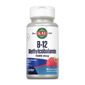 B-12 Methylcobalamin 1000 mcg - 90 tabs Raspberry
