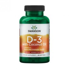 D3 with Coconut oil 5000iu - 60 softgels (До 09.25)
