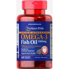 Triple Strength Omega-3 Fish Oil 1360 mg - 60 softgels