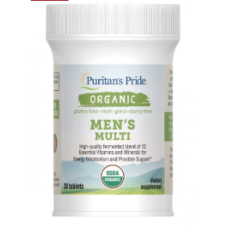 Organic Men`s Multi - 30 Tablets